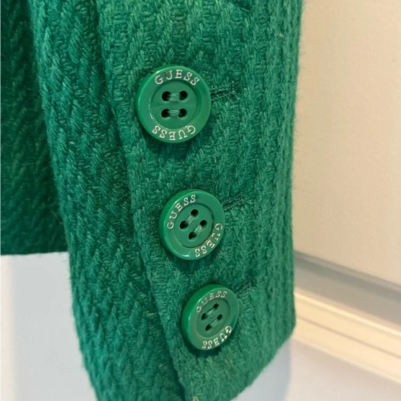 Guess Green Jacket/Coat Double Breasted - Picture 4 of 14